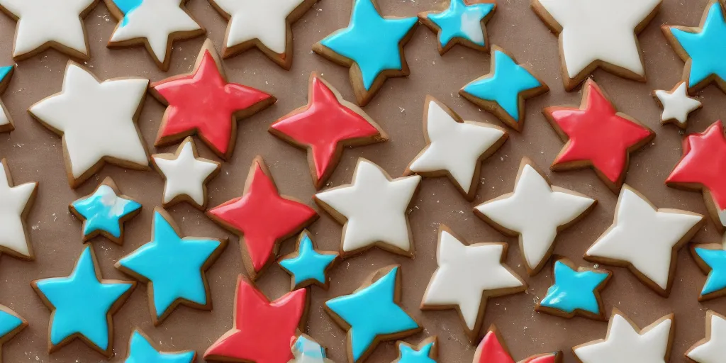Prompt: stars represented as cookies