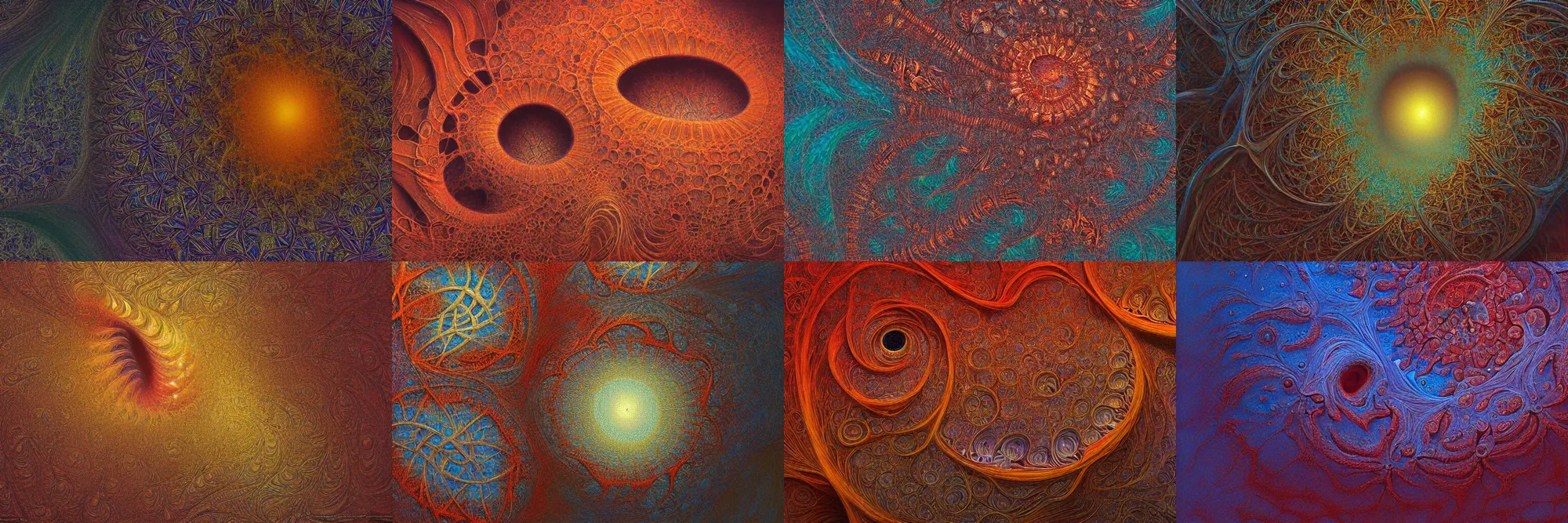 Image similar to closeup of fractal art, featured on deviantart, featured, highlight, beksinski, highly detailed,soft lighting, film grain, medium format, 8k resolution, oil on canvas