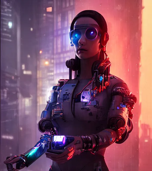 Image similar to a cyberpunk woman, hyperrealistic, cyber world, ambient lighting, concept art, hyper - detailed, smooth, octane, ray tracing, cinematic, high quality