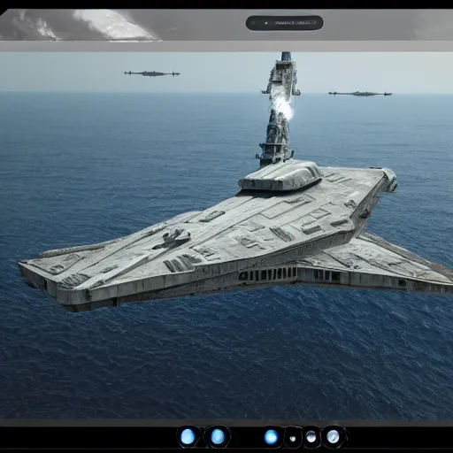 Prompt: star wars star destroyer realistic, unreal engine 5, cinematic