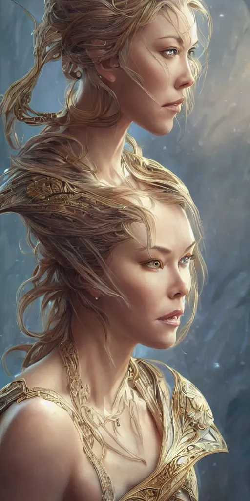 Image similar to kristanna loken, tall, intricate, highly detailed, digital painting, artstation, concept art, smooth, sharp focus, illustration, unreal engine 5, 8 k, art by artgerm and greg rutkowski and alphonse mucha