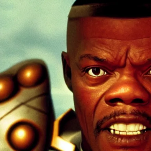 Image similar to Samuel L Jackson as a character in Avatar: the last airbender
