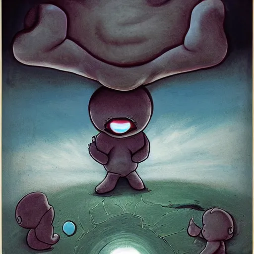 Prompt: the binding of isaac, surrealism