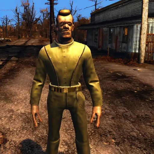 Image similar to fallout 4 character but rendered in n 6 4 graphics.