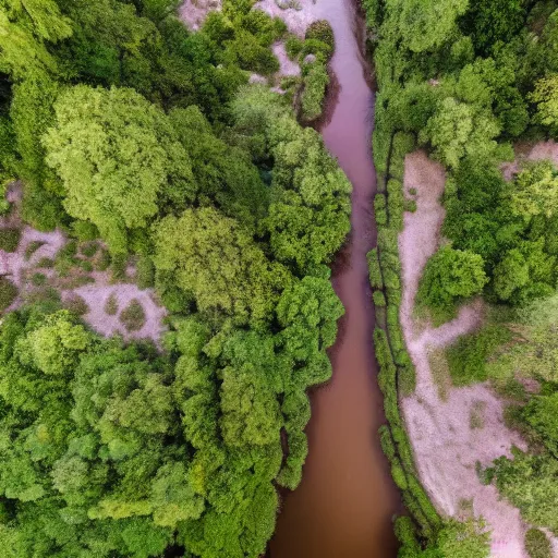 Image similar to river [ filled of milk ] [ drone view ]