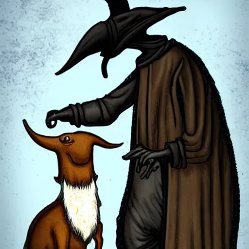 Image similar to the plague doctor as a goat