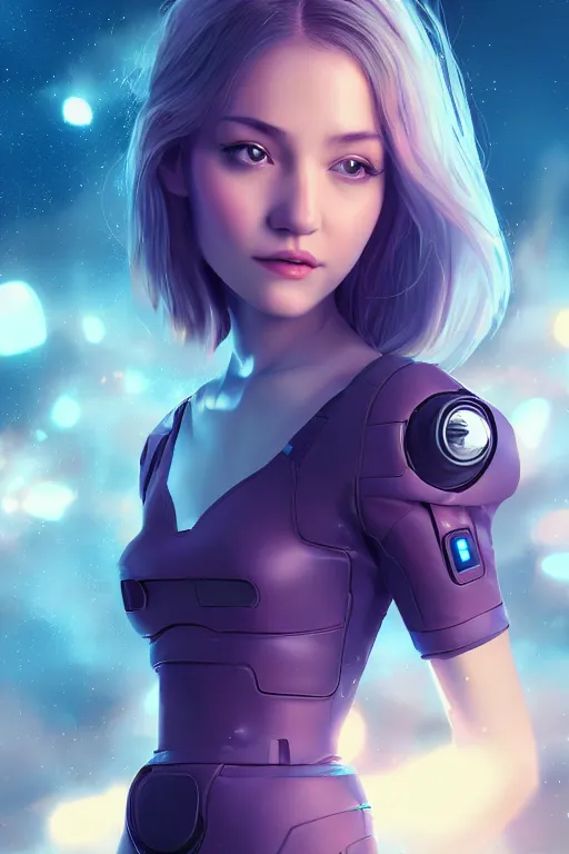 Prompt: girl in a spaceship, detailed miniskirt, beautiful model girl, detailed face, full body shot, spaceship window, by artgerm, by wlop, octane render, vector art, 4 k