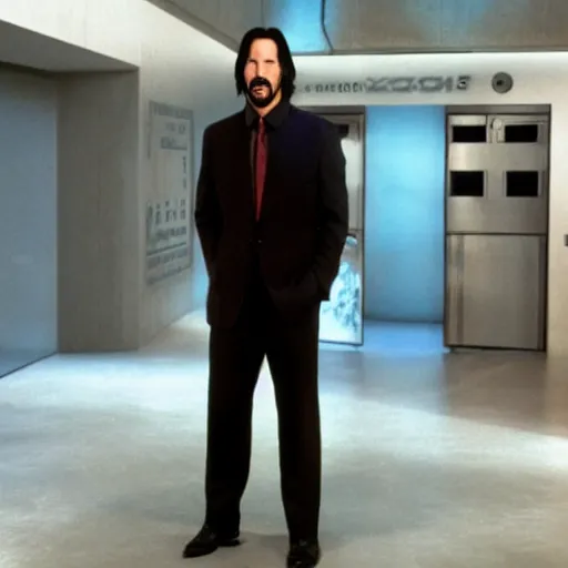 Image similar to keanu reeves as a robot