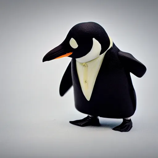 Prompt: a photo of a penguin in a tuxedo and top hat, highly detailed, photorealistic