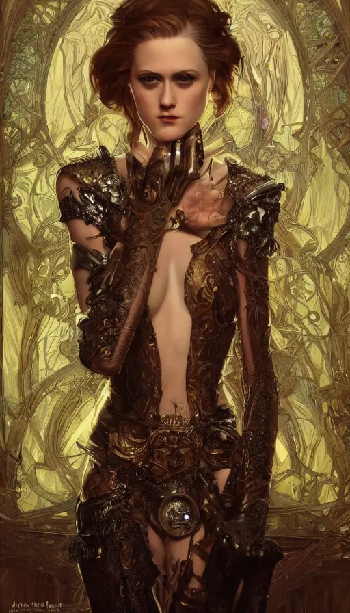 Prompt: a oil painting of a evan rachel wood queen, cute, fantasy, intricate, elegant, highly detailed, centered, digital painting, artstation, concept art, smooth, sharp focus, illustration, art by artgerm and h r giger and alphonse mucha