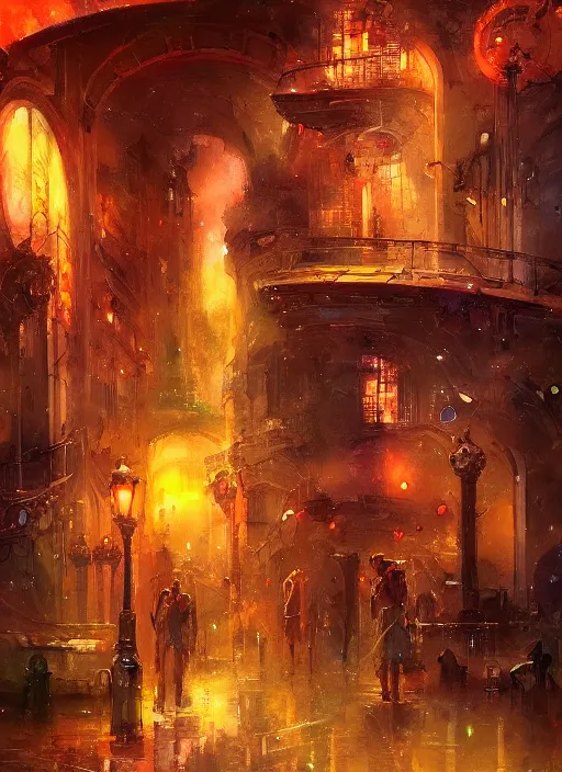 Image similar to ethereal starlit city of magic lost in time at sunset, italian futurism, art station, johan grenier, hd, digital painting