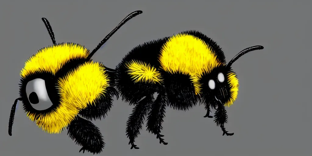 Prompt: A bumblebee in the style of Pixar