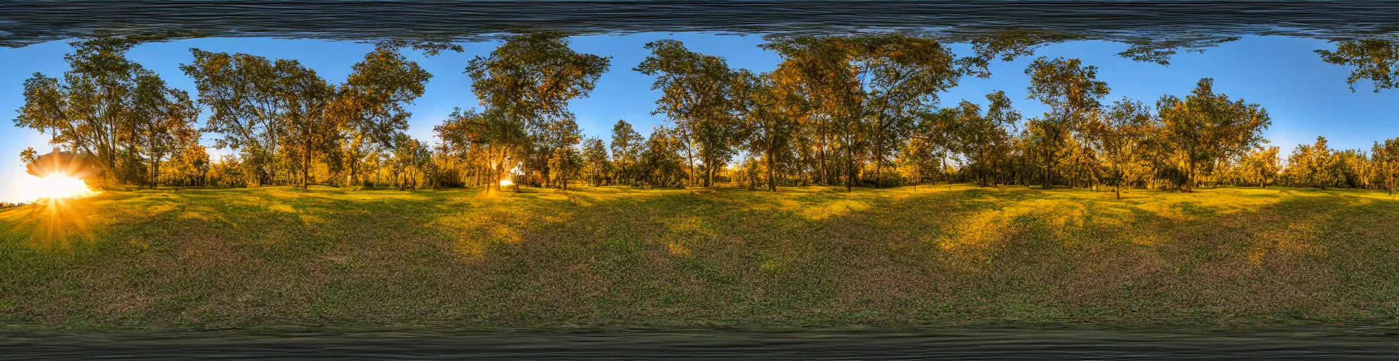 Image similar to spherical panorama photo of country american village streen dawn 5 0 mm