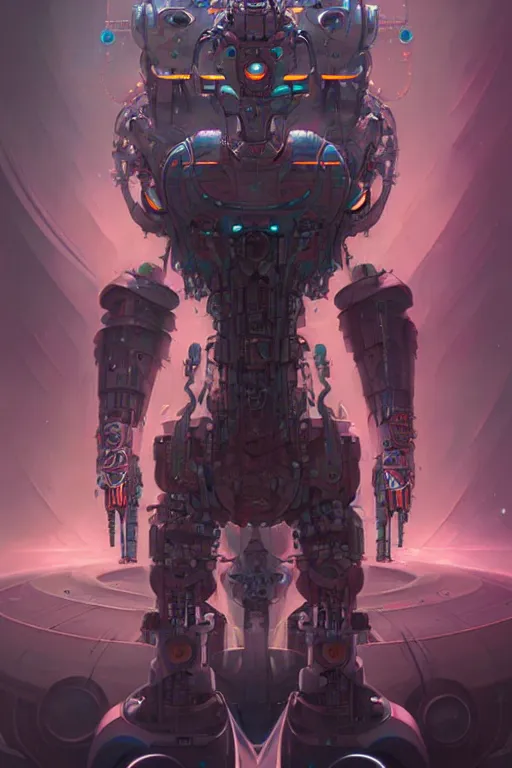 Image similar to Cyberpunk Biomechanical Galactus by Peter Mohrbacher