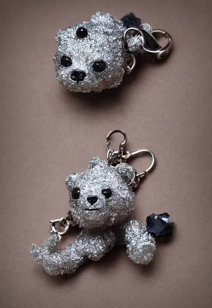 Prompt: a small cute crystal bear keychain by greg rutkowski, sung choi, mitchell mohrhauser, maciej kuciara, johnson ting, maxim verehin, peter konig, 8 k photorealistic, cinematic lighting, hd, high details, dramatic, atmosphereric, trending on artstation