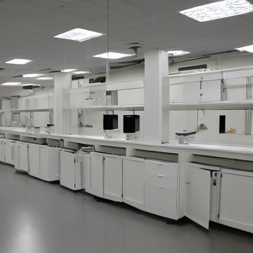 Image similar to White Laboratory back rooms