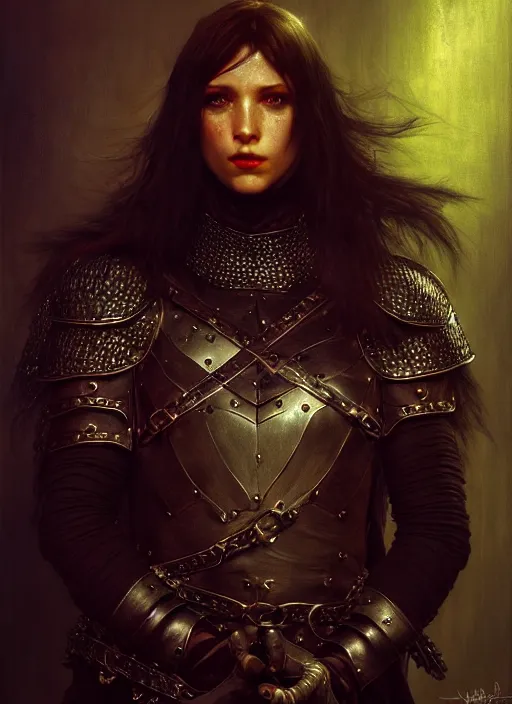 Prompt: thief, dagger, leather armor, full body, hyper realistic, extremely detailed, dnd character art portrait, dark fantasy art, intricate fantasy painting, dramatic lighting, vivid colors, deviantart, artstation, by edgar maxence and caravaggio and michael whelan and delacroix.