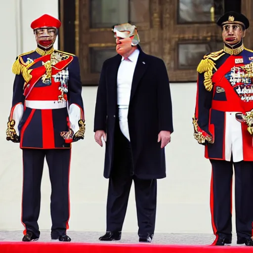 Image similar to trump in imperial regalia