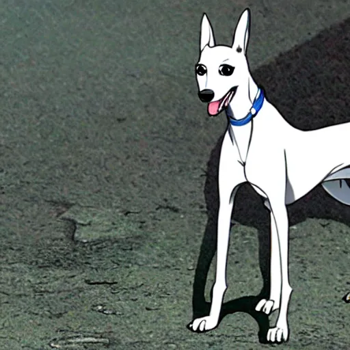 Prompt: a greyhound in an anime