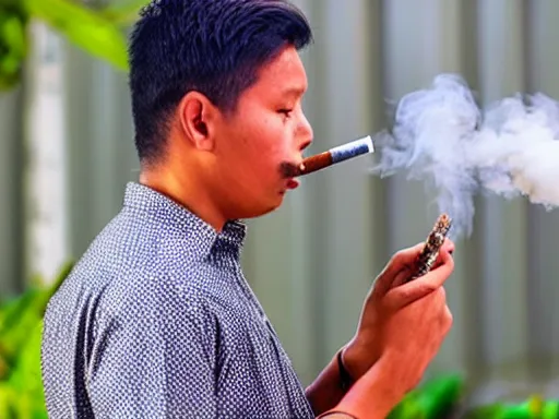 Image similar to malaysian smoking cigarette