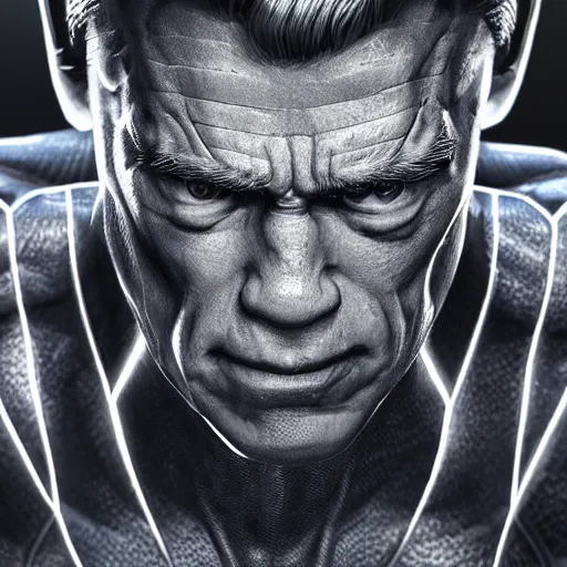 Image similar to Arnold Schwarzenegger as spiderman , muscle extremely detailed, fantastic details full face, mouth, trending on artstation, pixiv, cgsociety, hyperdetailed Unreal Engine 4k 8k ultra HD, WLOP