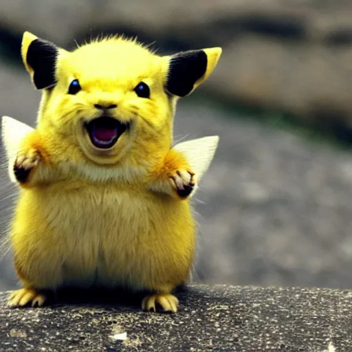 Prompt: pika screaming, not pikachu, no pikachu