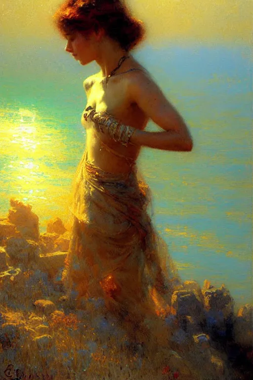 Prompt: Dream, painting by Gaston Bussiere, Craig Mullins