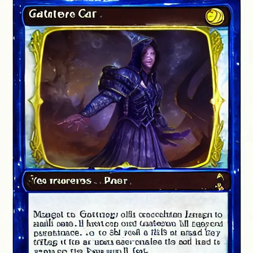 Prompt: a magic the gattering card