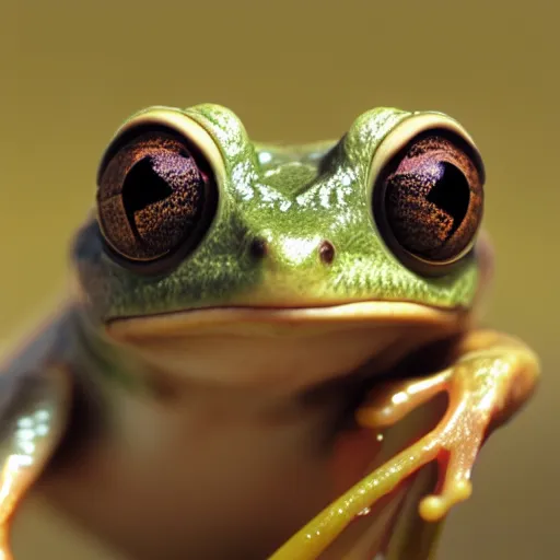 Prompt: closeup of a frog with the eyes of a house - fly, creature hybrid, high resolution photo, trending on artstation, 8 k