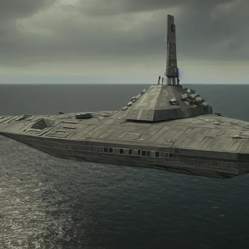 Image similar to star wars star destroyer realistic, unreal engine 5, cinematic