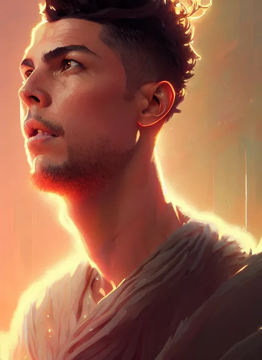 Prompt: highly detailed portrait of ronaldo phenomenal, stephen bliss, unreal engine, fantasy art by greg rutkowski, loish, rhads, ferdinand knab and lois van baarle, ilya kuvshinov, rossdraws, tom bagshaw, alphonse mucha, global illumination, detailed and intricate environment