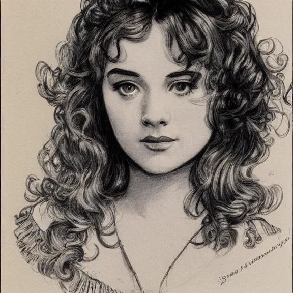 Image similar to a highly detailed portrait in the style of charles dana gibson and in the style of milo manara.