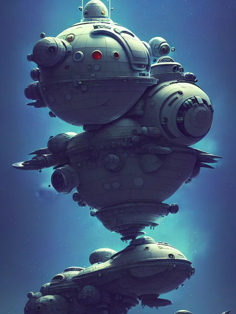 Prompt: space ship, moody, fluffy, ::alejandro jodorowsky, studio ghibli, beeple and James Gilleard and Justin Gerard :: ornate, dynamic, particulate, intricate, elegant, highly detailed, centered, artstation, smooth, sharp focus, octane render, 3d