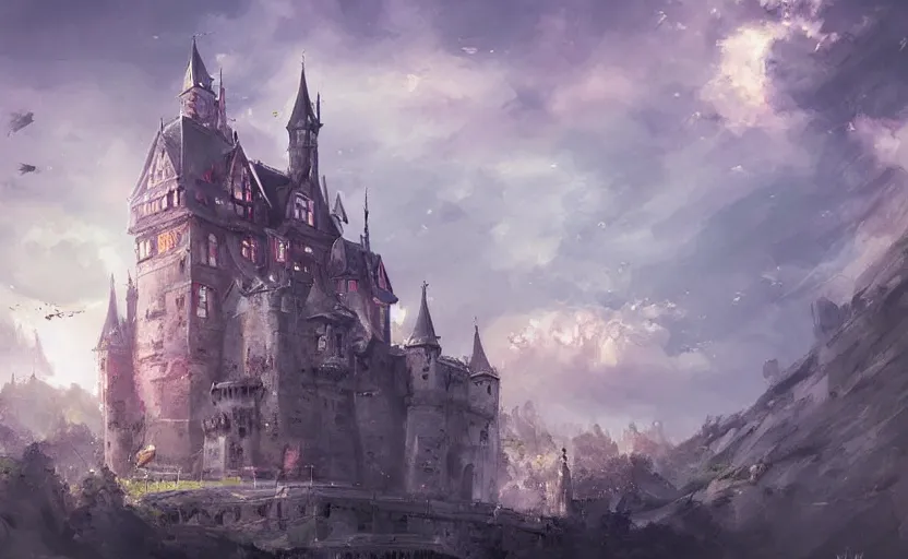 Image similar to castle by wlop