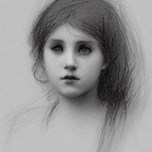 Image similar to a lonely girl by ilya repin. pencil sketch. hd, ultra clear detailed