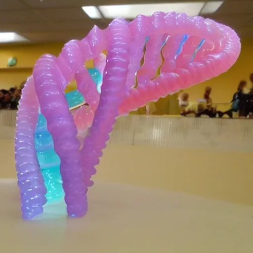 Image similar to dna spiral!!!! made of jelly beans