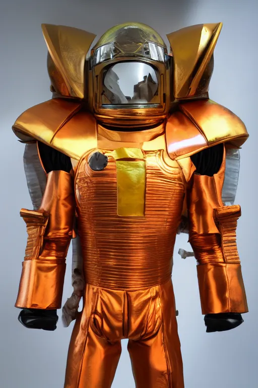 Image similar to high detail photography of saiyan space armor.