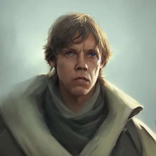 Image similar to portrait of a man by greg rutkowski, luke skywalker, star wars expanded universe, he is about 2 0 years old, highly detailed portrait, digital painting, artstation, concept art, smooth, sharp foccus ilustration, artstation hq