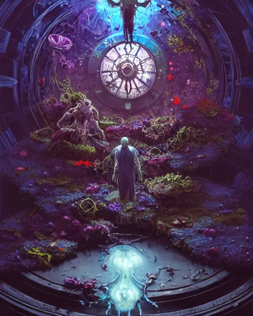 Image similar to the platonic ideal of flowers, rotting, insects and praying of cletus kasady carnage thanos dementor wild hunt doctor manhattan chtulu mandelbulb mandala ponyo bioshock davinci heavy rain, d & d, fantasy, ego death, decay, dmt, psilocybin, art by greg rutkowski and ruan jia