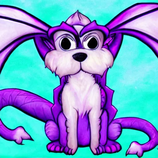 Image similar to purple puppy dragon