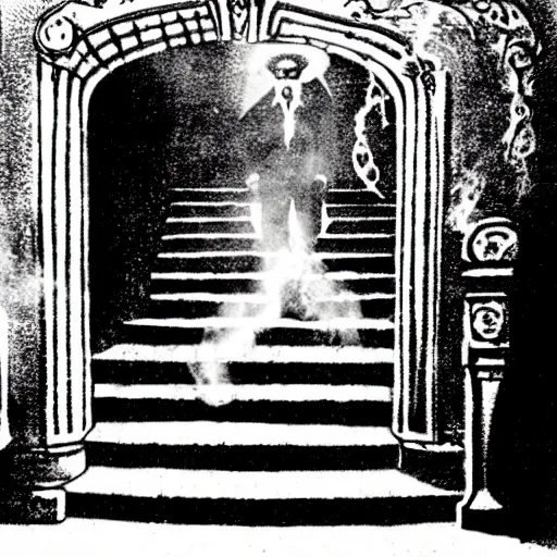 Prompt: count orlok smoking weed on the stairs