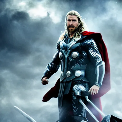 Prompt: Christian Bale as Thor, 4k