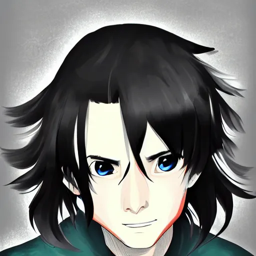 Image similar to adam levine as an anime protagonist, studio trigger, digital art, deviantart