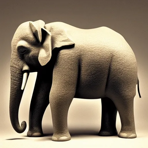 Image similar to muscular anthropomorphic elephant
