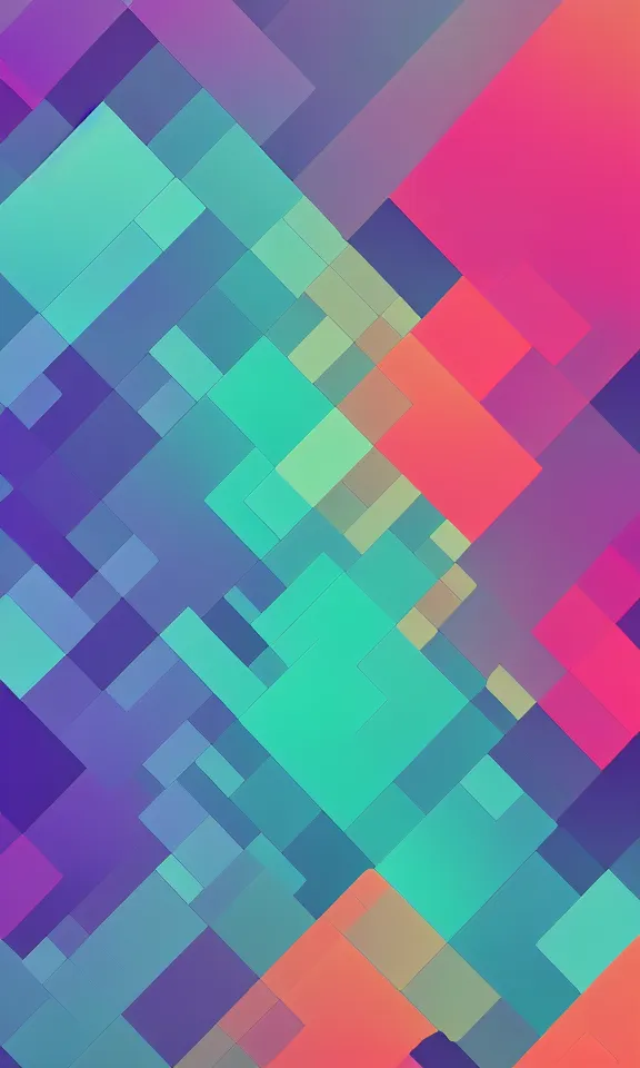 Prompt: minimalist abstract hd phone wallpaper, cyberpunk color palette, geometric, trending on behance