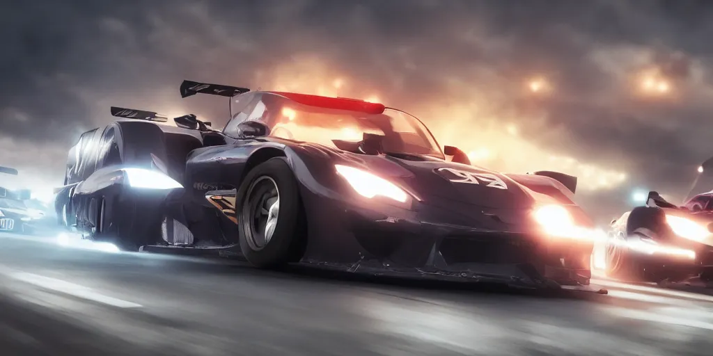 Prompt: a commercial art for a racing movie with lot of motion blur, cinematic, dramatic, artstation, epic