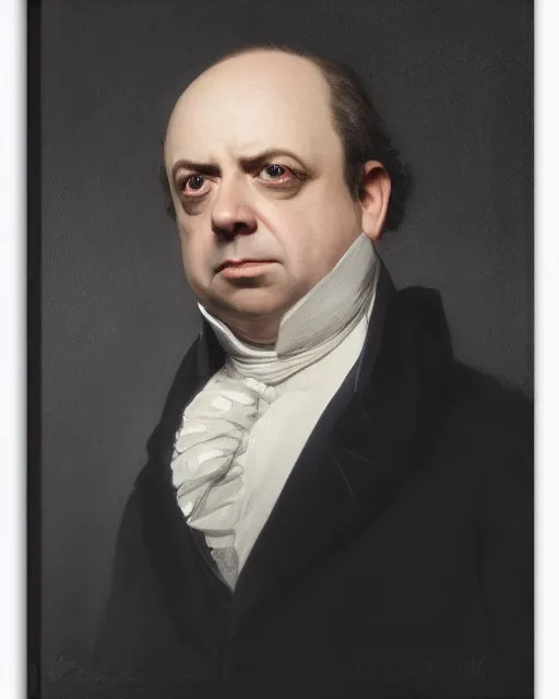 Image similar to upper body portrait of paul giamatti! as united states president john quincy adams, 1 8 2 7, paul giamatti, official portrait, oil on canvas by anton otto fischer, trending on artstation