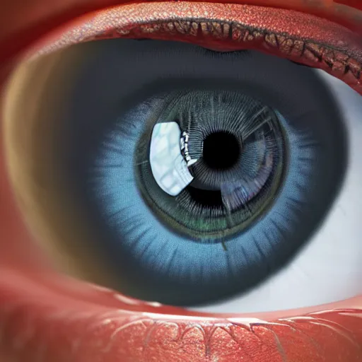 Image similar to ultra realistic eye, m in the middle, love style, 8 k resolution, detailed,