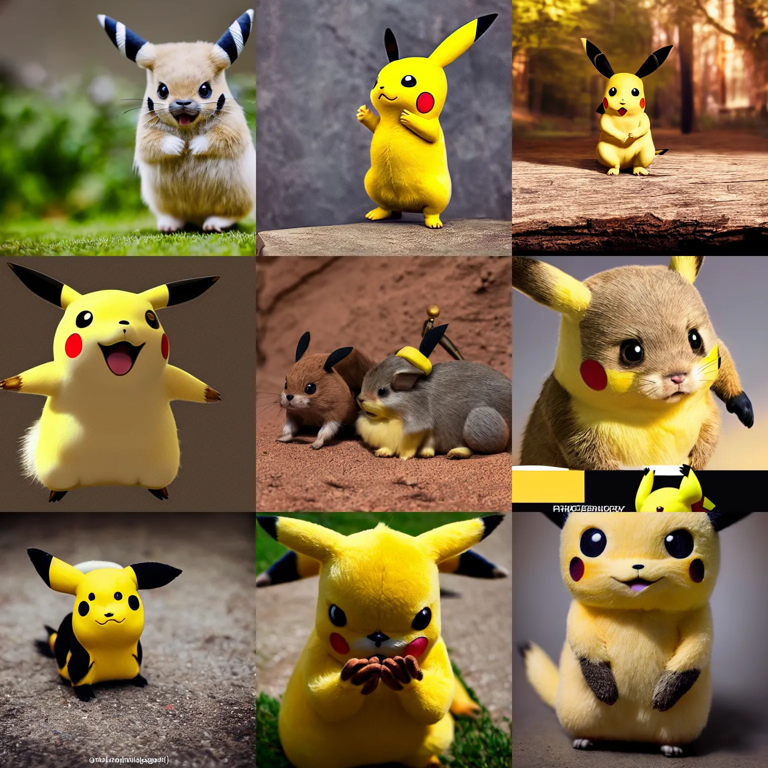 Prompt: pikachu mammal, animal photography, award winning