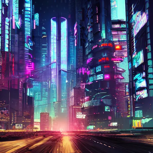 Image similar to cyberpunk city